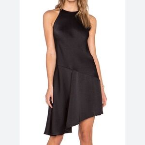 Halston Heritage Asymmetric High Neck Dress